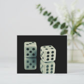 Casino dobbelstenen briefkaart (Staand voorkant)