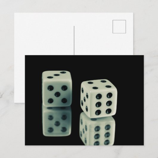 Casino dobbelstenen briefkaart (Voorkant / Achterkant)