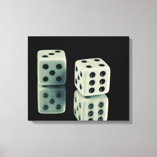 Casino dobbelstenen canvas afdruk (Voorkant)