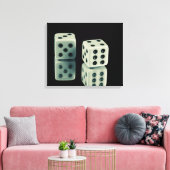 Casino dobbelstenen canvas afdruk (Insitu (Woonkamer))