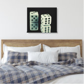 Casino dobbelstenen canvas afdruk (Insitu (Slaapkamer))