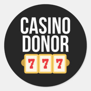 Casino Donor Gokken Gambler Joke Ronde Sticker
