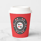 Casino, een schattige pokerchip papieren bekers (Voorkant)