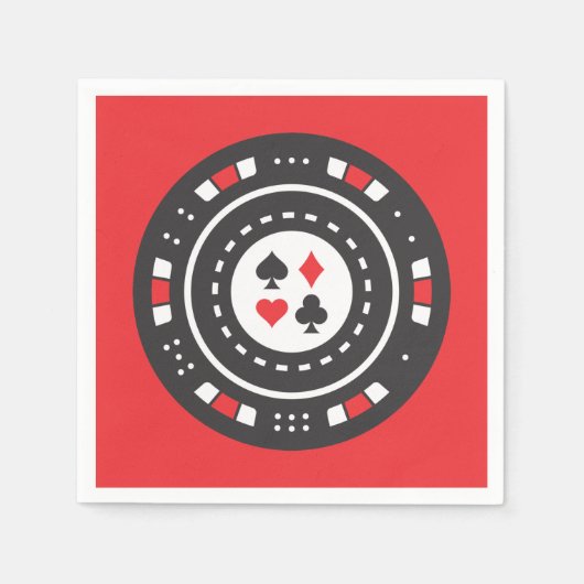 Casino, een schattige pokerchip servet (Voorkant)