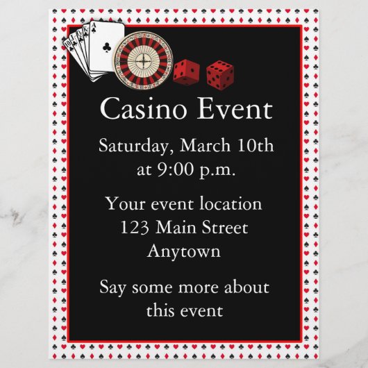 Casino-evenement Flyer (Voorkant)
