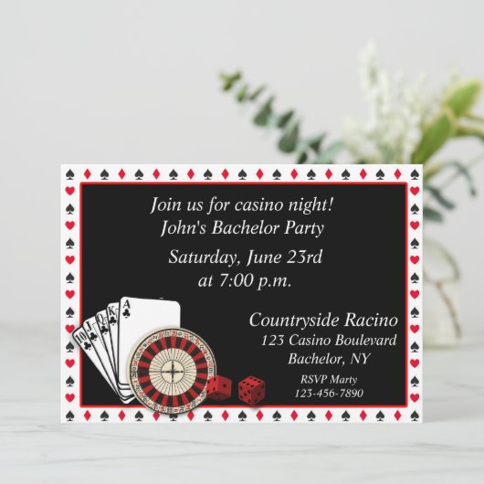 Casino Evenement Kaart (Staand voorkant)