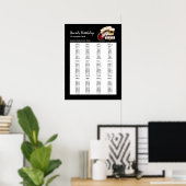 CASINO-feest zitplaats bord, verjaardagsfeest stoe Poster (Thuiskantoor)