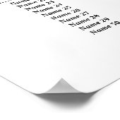 CASINO-feest zitplaats bord, verjaardagsfeest stoe Poster (Hoek)