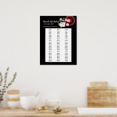 CASINO feest zitplaats bord, verjaardagsfeest stoe Poster (Keuken)