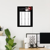 CASINO feest zitplaats bord, verjaardagsfeest stoe Poster (Thuiskantoor)