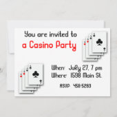 Casino Fun Uitnodiging (Achterkant)