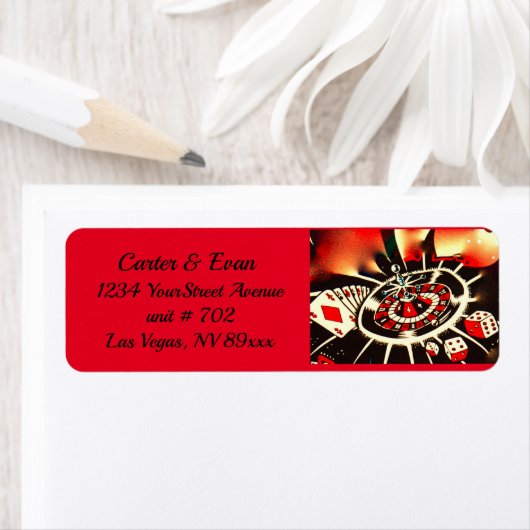 Casino Gambler Black, Gold, Red Etiket (Insitu)