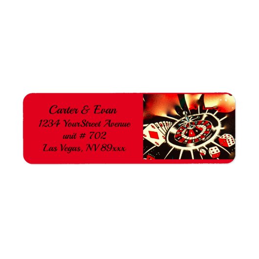 Casino Gambler Black, Gold, Red Etiket (Voorkant)