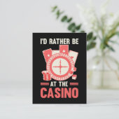 Casino Gambler Funny Poker Roulette minnaar Briefkaart (Staand voorkant)
