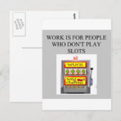 casino-gambler van slots player briefkaart (Voorkant / Achterkant)