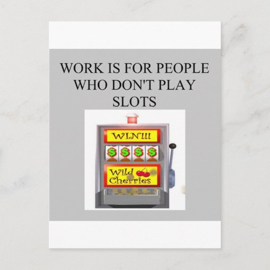 casino-gambler van slots player briefkaart (Voorkant)