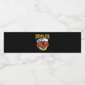 Casino Gambling Dealer Texas Holdem Poker Waterfles Etiket (Enkel label)