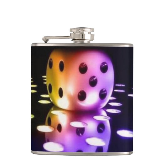 Casino Gambling Dice Flask Groomsmen's Gift Heupfles (Voorkant)