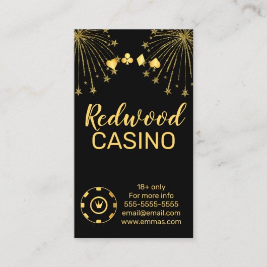 casino gambling hotel event party planner visitekaartje (Voorkant)