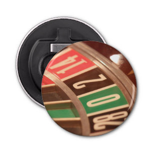 Casino Gambling Roulette Wheel  Retro Styl Button Flesopener
