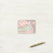 Casino Gambling Roulette Wheel  Retro Styl Post-it® Notes (Op bureau)