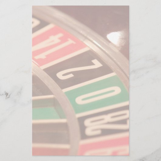 Casino Gambling Roulette Wheel Retro Style Briefpapier (Voorkant)