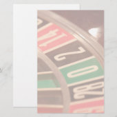 Casino Gambling Roulette Wheel Retro Style Briefpapier (Voorkant / Achterkant)