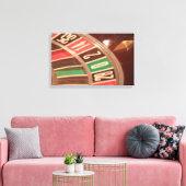 Casino Gambling Roulette Wheel  Retro Style Canvas Afdruk (Insitu (Woonkamer))