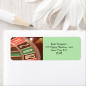 Casino Gambling Roulette Wheel  Retro Style Etiket (Insitu)