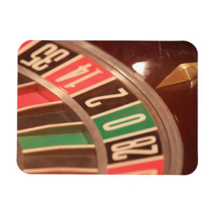 Casino Gambling Roulette Wheel  Retro Style Magneet