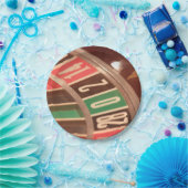 Casino Gambling Roulette Wheel  Retro Style Papieren Bordje (Feest)