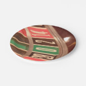 Casino Gambling Roulette Wheel  Retro Style Papieren Bordje (Gekanteld)