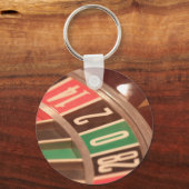 Casino Gambling Roulette Wheel  Retro Style Sleutelhanger (Voorkant)