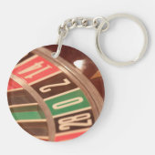 Casino Gambling Roulette Wheel  Retro Style Sleutelhanger (Achterkant)