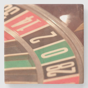 Casino Gambling Roulette Wheel  Retro Style Stenen Onderzetter