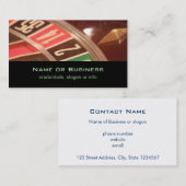 Casino Gambling Roulette Wheel  Retro Style Visitekaartje (Voorkant / Achterkant)