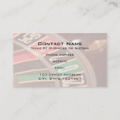 Casino Gambling Roulette Wheel  Retro Style Visitekaartje (Achterkant)