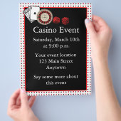 Casino-gebeurtenis Flyer (Hand)