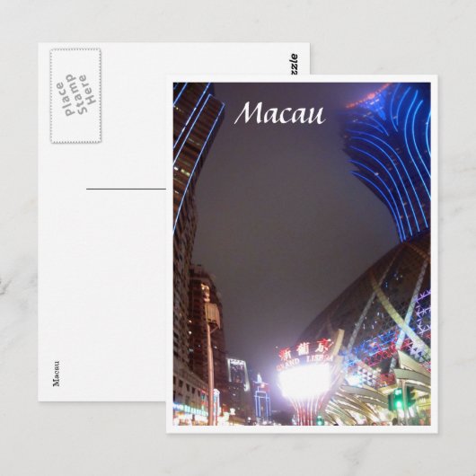 casino - gebouwen van macau briefkaart (Voorkant / Achterkant)