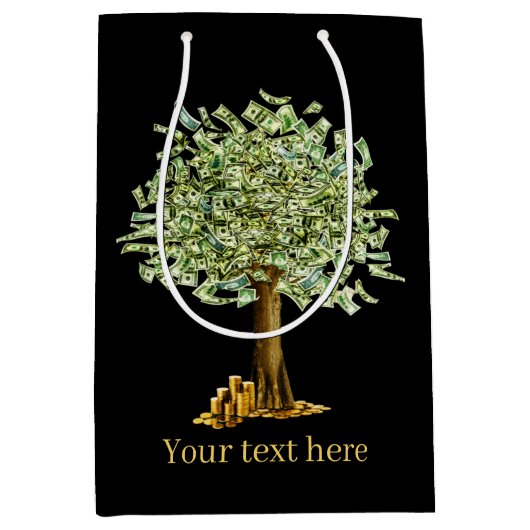 Casino-geldboomfeest Medium Cadeauzakje (Voorkant)