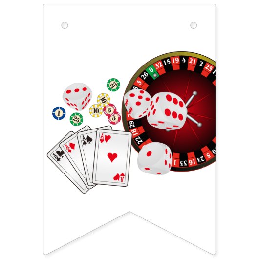 casino, gelukkige verjaardag, BUNNING BANNER (Eerste vlag)