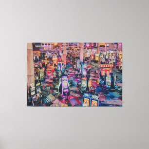 Casino gokautomaten canvas afdruk