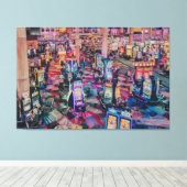 Casino gokautomaten canvas afdruk (Insitu (Houten vloer))