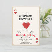 Casino gokkaart uitnodiging (Staand voorkant)