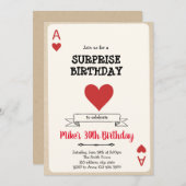 Casino gokkaart uitnodiging (Voorkant / Achterkant)