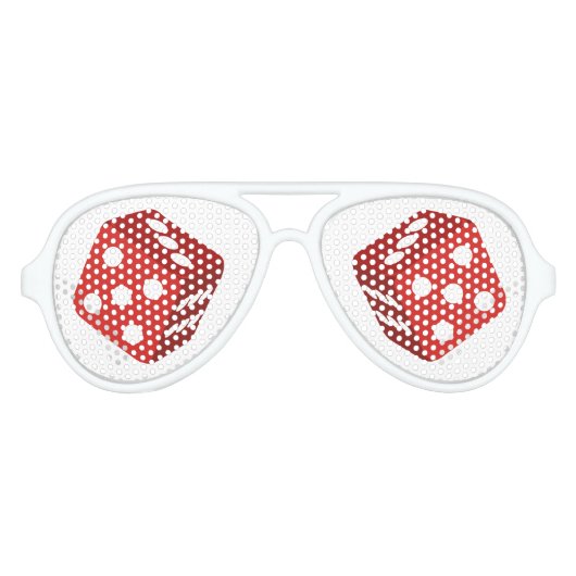 Casino Gokken Craps Red Dice Aviator Zonnebril (Voorkant)