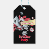Casino gokken op maat verjaardagsfeestje cadeaulabel (Voorkant)