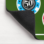 Casino gokken poker chips op roulette tafel muismat (Hoek)
