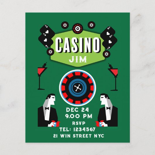 Casino Gokken Poker Roulette Flyer (Voorkant)