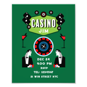 Casino Gokken Poker Roulette Foto Afdruk